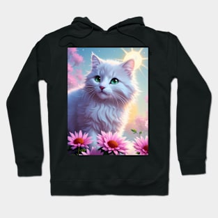 Cat with flowers Hoodie